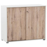 AKTENSCHRANK Weiß, Wildeiche  - Wildeiche/Weiß, MODERN, Holzwerkstoff (100,1/83,6/41cm) - MID.YOU