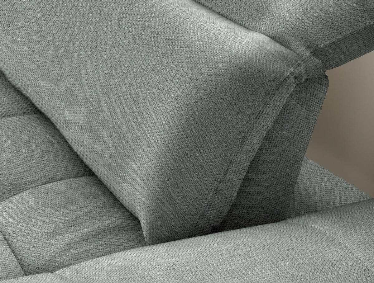 ECKSOFA in Webstoff Grau  179-202/288 cm  - Schwarz/Grau, Design, Textil/Metall (179-202/288cm) - Stylife