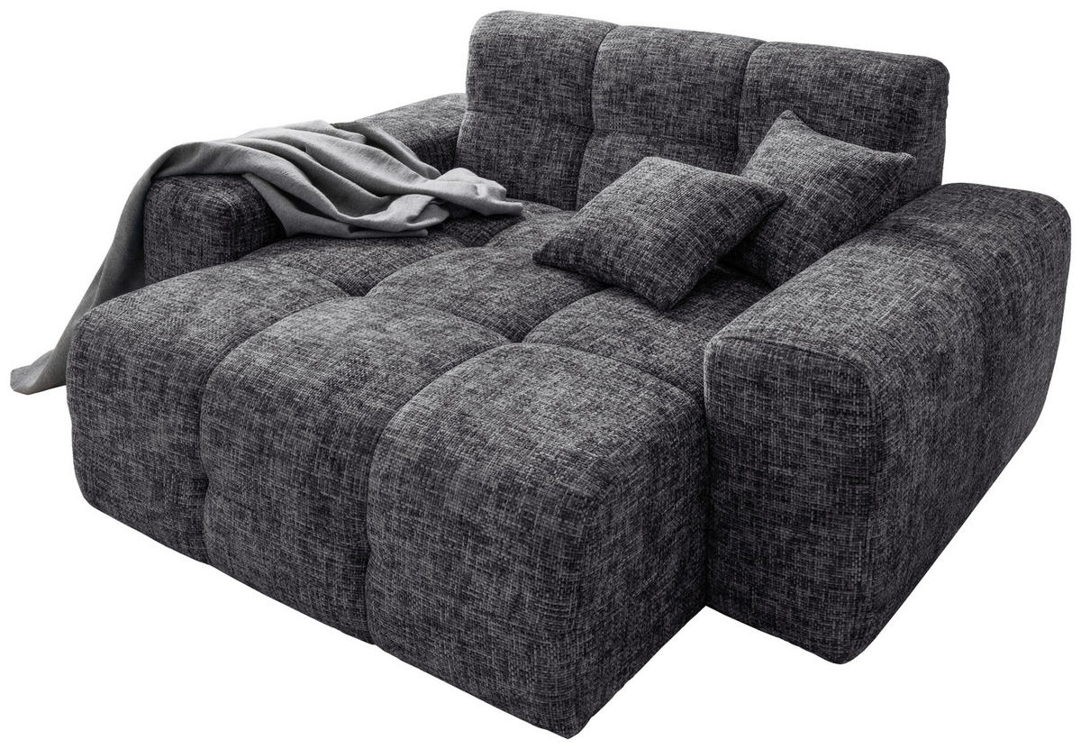XXL-SESSEL in Struktur Schwarz  - Schwarz, Modern, Kunststoff/Textil (181/87/155cm) - Livetastic