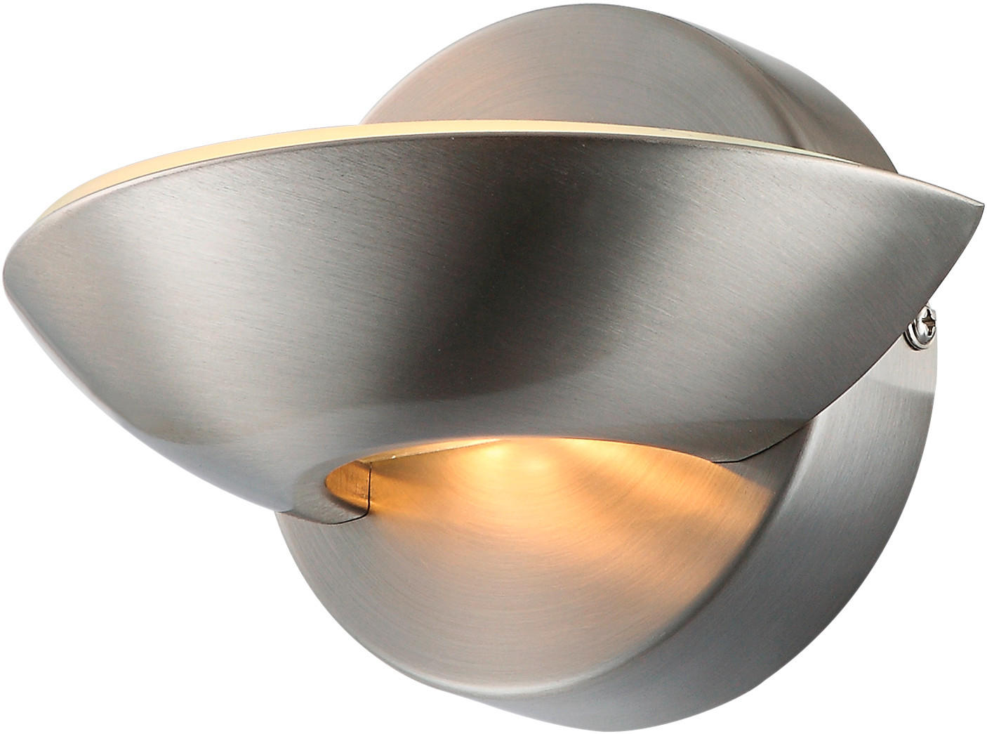 LED-WANDLEUCHTE 16,5/11 cm   - Nickelfarben, KONVENTIONELL, Glas/Metall (16,5/11cm) - Globo