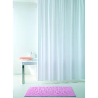 SPRCHOVÝ ZÁVES, 240/200 cm - biela, Basics, plast (240/200cm) - Grund
