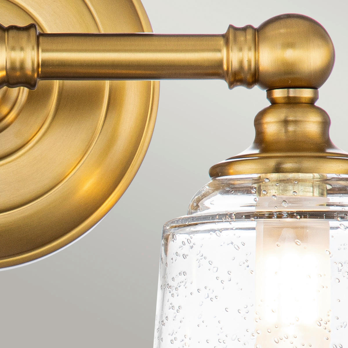 BADEZIMMER-WANDLEUCHTE - Messingfarben, Konventionell, Glas/Metall (33/24.8 /15.2cm) - Elstead Lighting