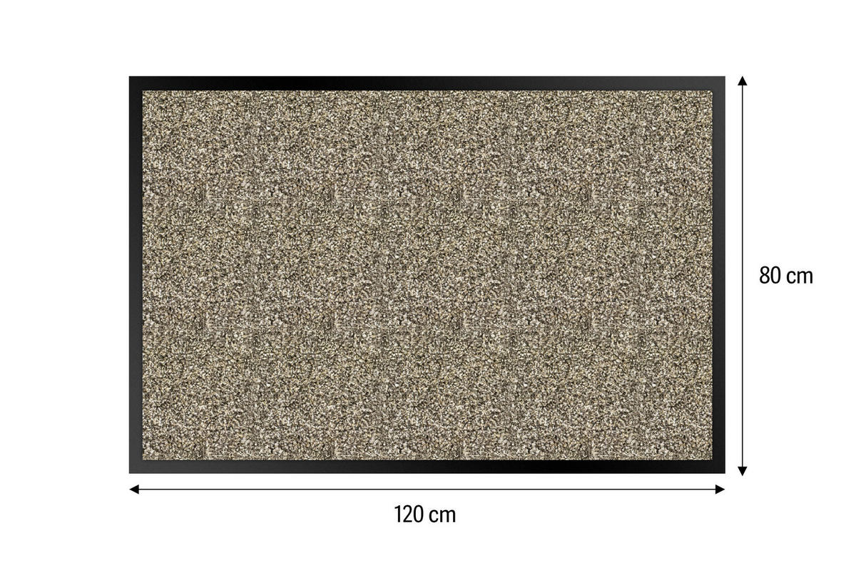 SZENNYFOGÓ SZŐNYEG - világosbarna, Basics, műanyag (80/120cm)