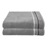 DUSCHTUCHSET Dunkelgrau 2-teilig  - Dunkelgrau, Basics, Textil (70/140cm)