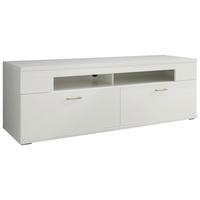 LOWBOARD 165/57,4/50,2 cm  - Weiss Hochglanz/Weiss, Design, Holzwerkstoff/Kunststoff (165/57,4/50,2cm) - Xora