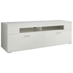 LOWBOARD  in 165/57,4/50,2 cm  - Weiß Hochglanz/Silberfarben, Design, Holzwerkstoff/Kunststoff (165/57,4/50,2cm) - Xora