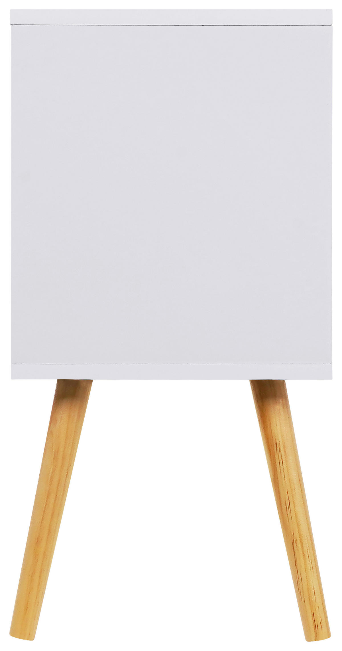 ÉJJELISZEKRÉNY tömör feketefenyő natúr, fehér  - natúr/fehér, Design, faalapú anyag/fa (40/60/30cm) - Xora