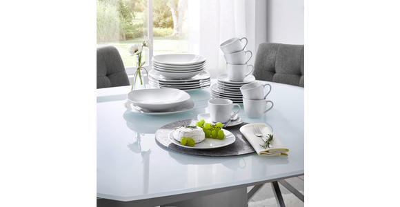 KAFFEESERVICE Square Shape 18-teilig  - Weiß, Basics, Keramik - Boxxx