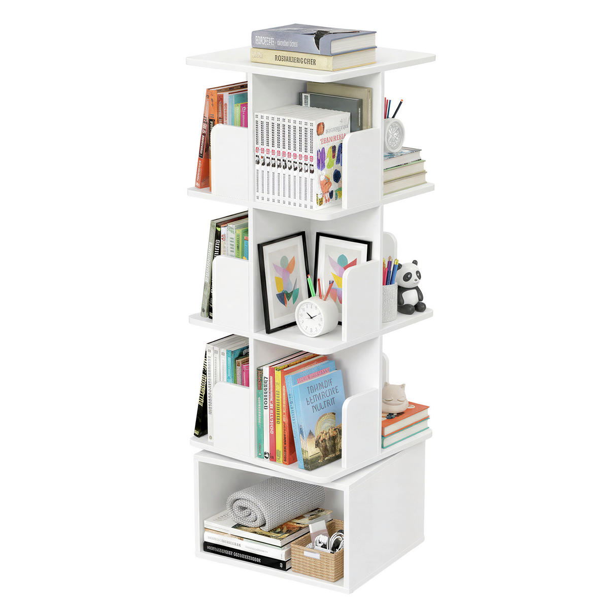 DREHREGAL Weiß  - Weiß, Trend, Holzwerkstoff (40/124,6/40cm) - Boxxx