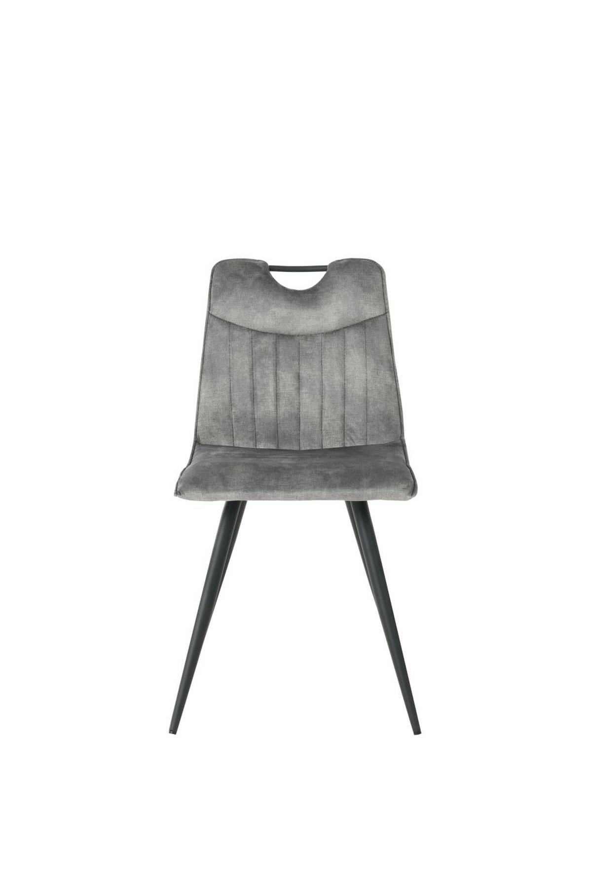 STOLICA  siva  metal, tekstil, drvo      - siva/crna, metal/tekstil (46/88/53cm)