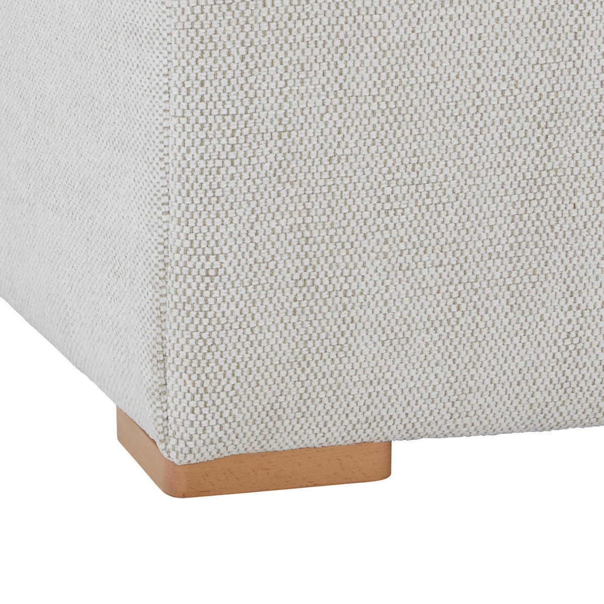 HOCKER in Textil Beige  - Beige/Buchefarben, Konventionell, Holz/Textil (101/44/92cm) - Livetastic