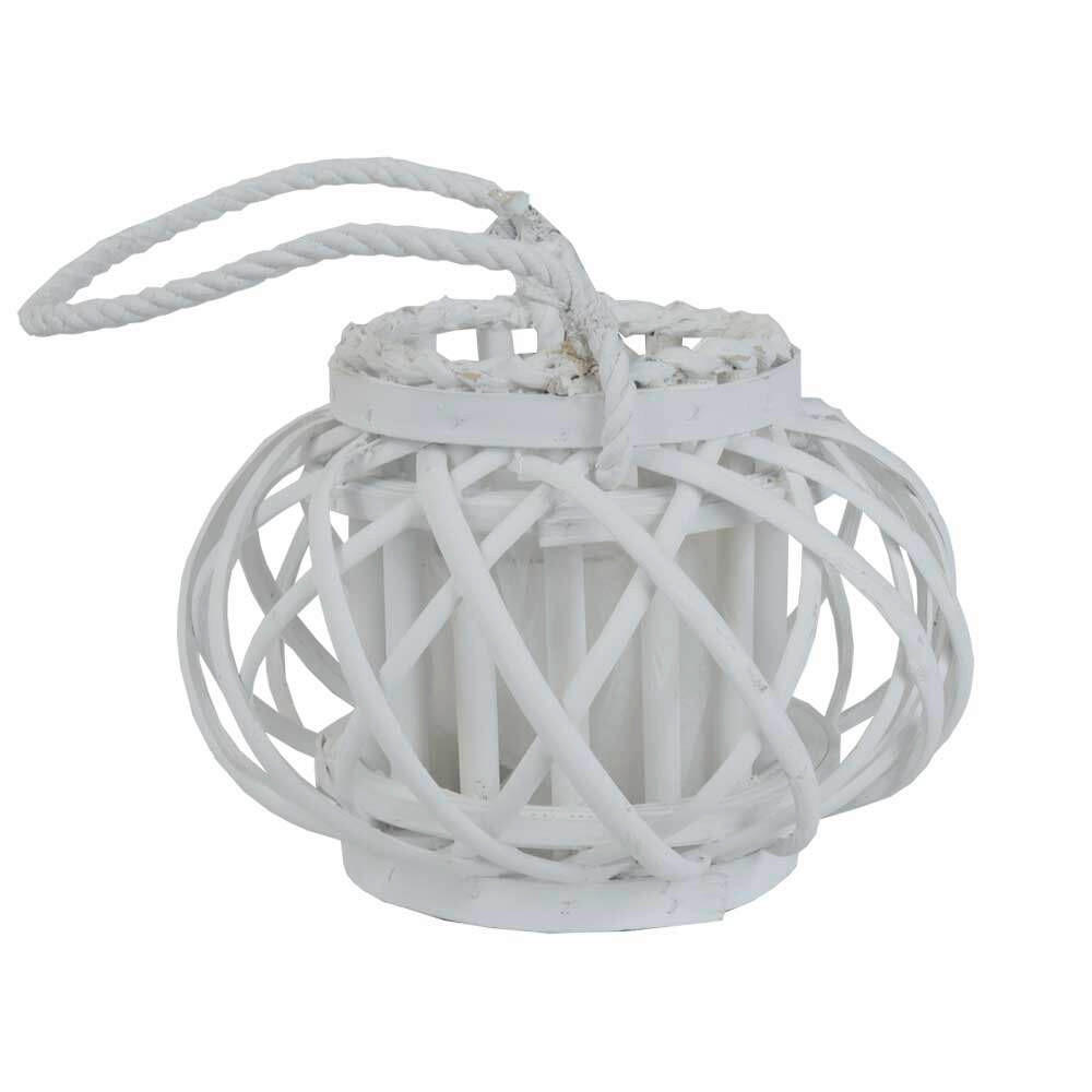 LAMPÁŠ drevo, sklo - biela, Basics, drevo/sklo (24/17/24cm)