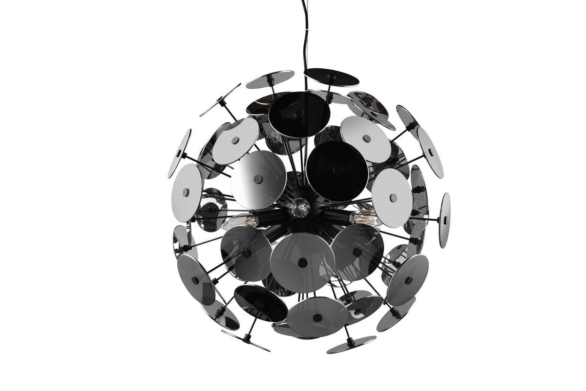 PENDELLEUCHTE 54/150 cm  - Chromfarben/Schwarz, Design, Glas/Metall (54/150cm) - Trio Leuchten