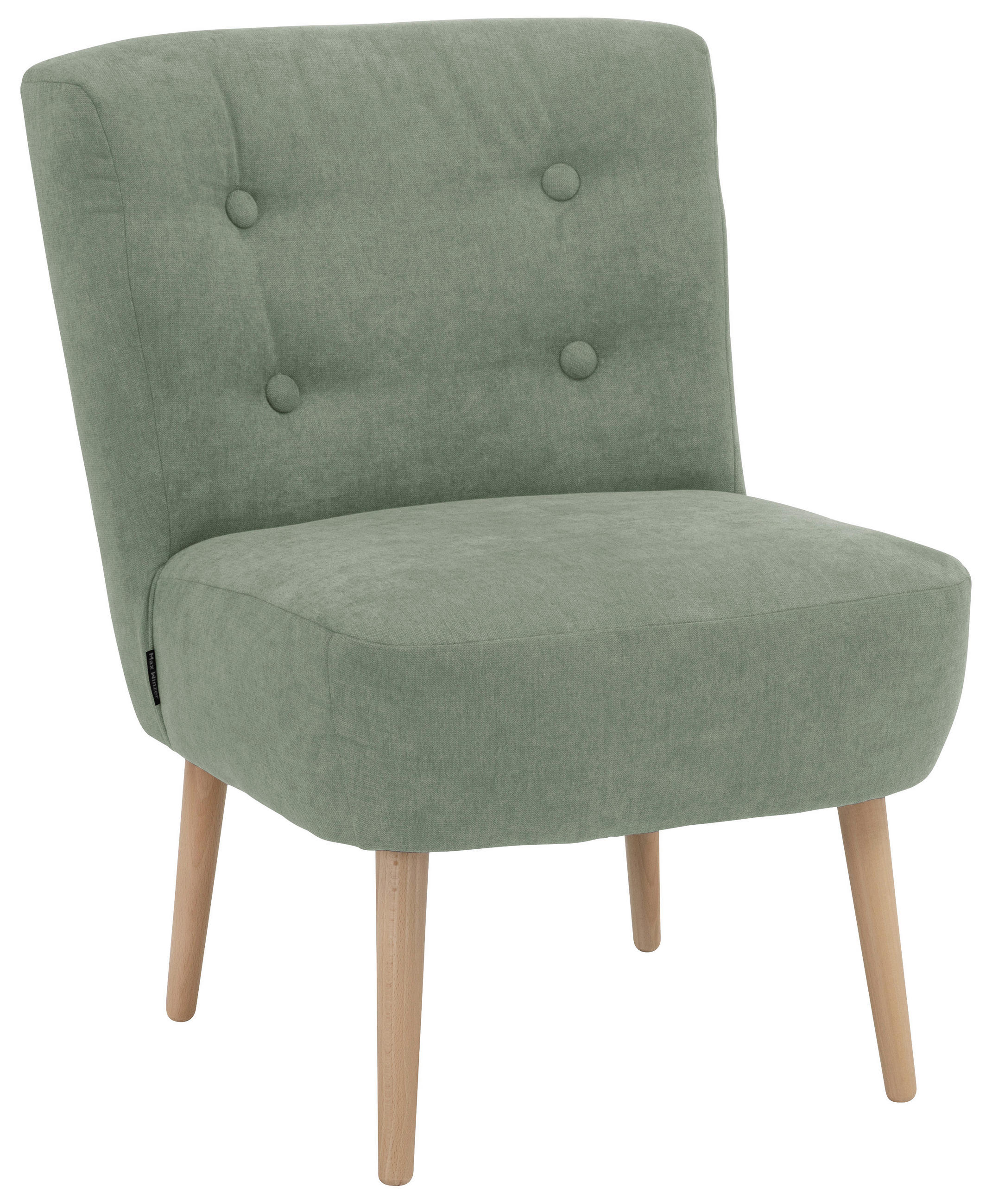 SESSEL in Flachgewebe Hellgrün  - Buchefarben/Hellgrün, Design, Holz/Textil (58/78/68cm) - Max Winzer