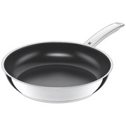 PFANNE 28 cm - Edelstahlfarben/Schwarz, Design, Metall (28cm) - WMF