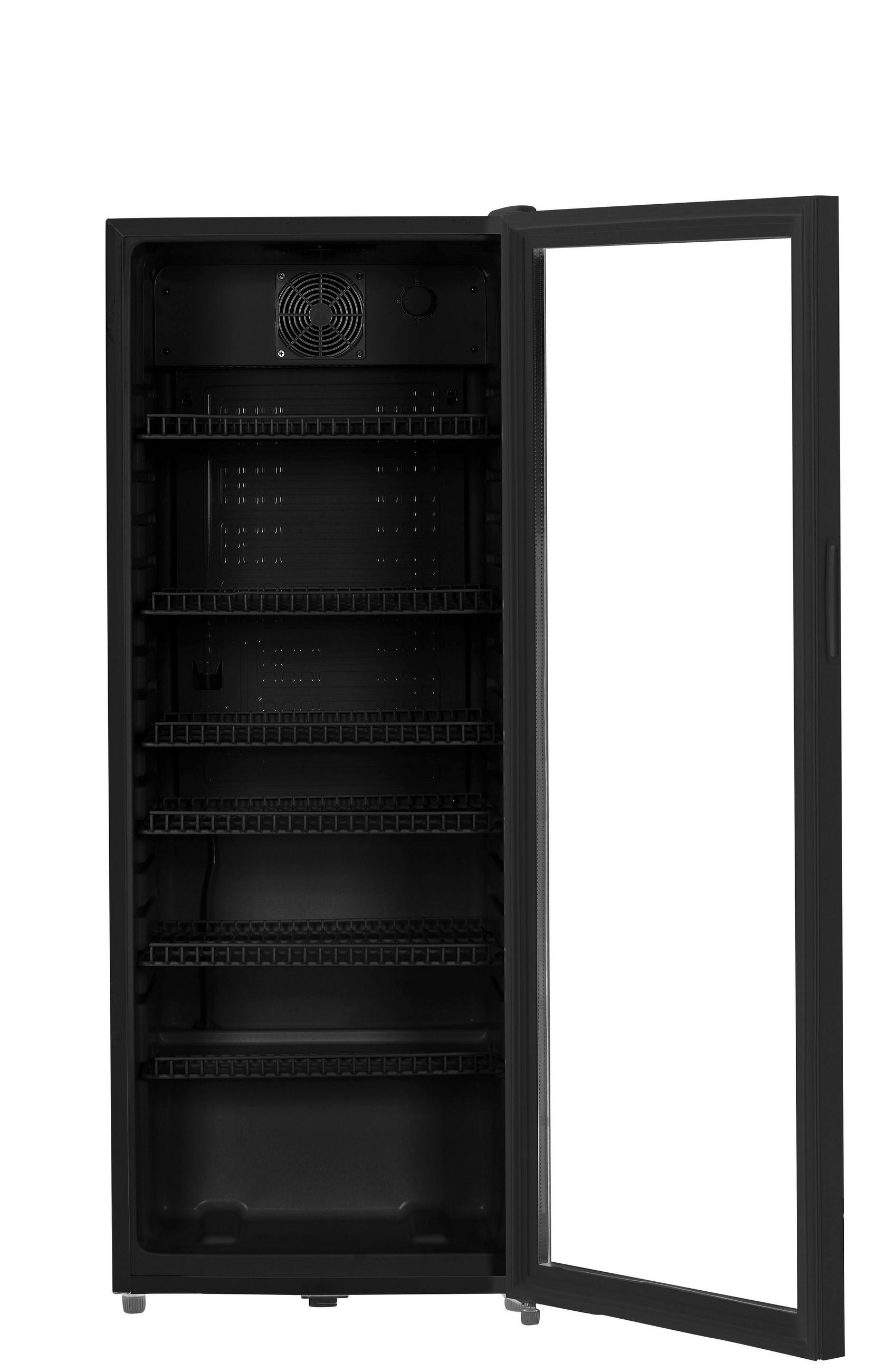 GETRÄNKEKÜHLSCHRANK 54.5/140.5/56.5 cm G-KS 2435  - Schwarz, Basics, Glas/Kunststoff (54.5/140.5/56.5cm)
