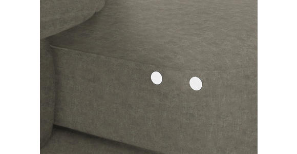 ECKSOFA in Velours Grau 180/310 cm - Schwarz/Grau, Design, Textil/Metall (180/310cm) - Dieter Knoll