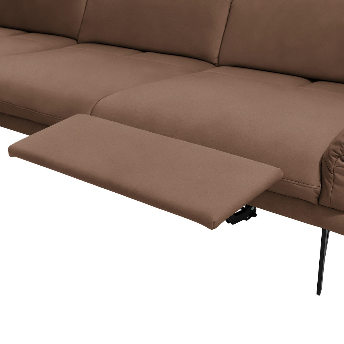 ECKSOFA in Echtleder Braun  - Anthrazit/Braun, Design, Leder/Metall (173/308cm) - Joop!