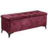 BETTBANK 139/58/50 cm   - Bordeaux/Schwarz, Konventionell, Kunststoff/Textil (139/58/50cm) - Modante