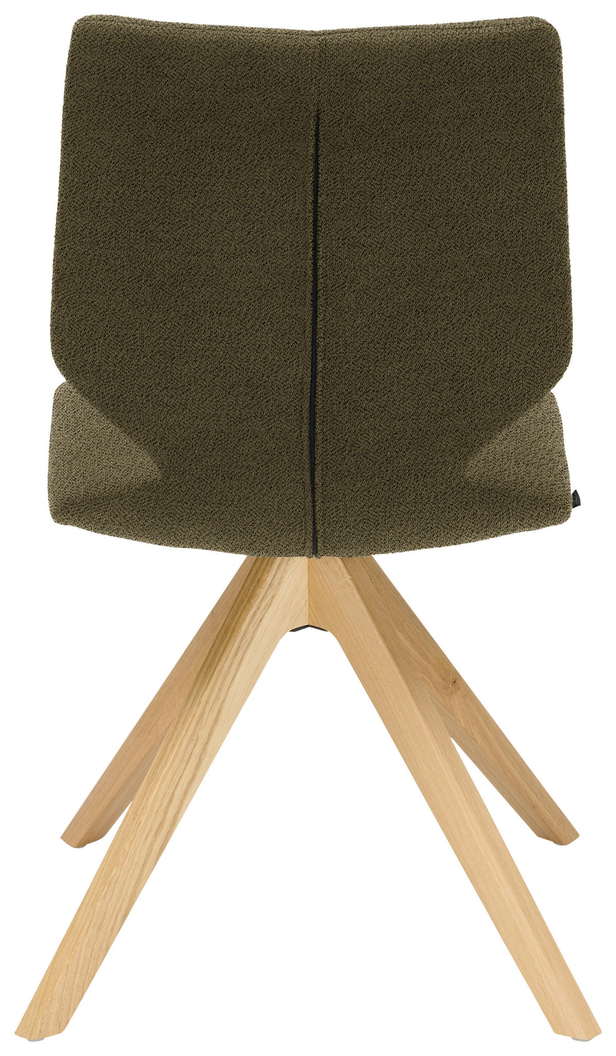 STUHL in Holz, Textil Eichefarben, Olivgrün  - Eichefarben/Olivgrün, Design, Holz/Textil (50/92/64cm) - Venjakob