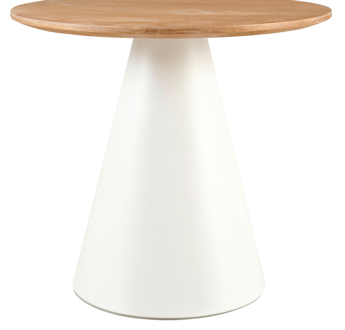 KONFERENČNÍ STOLEK, barvy dubu, bílá, dřevo, kov, 48/45/48 cm - bílá/barvy dubu, Design, kov/dřevo (48/45/48cm) - MID.YOU