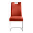 SCHWINGSTUHL Lederlook Edelstahlfarben, Rot - Edelstahlfarben/Rot, Design, Textil/Metall (46/97/59cm) - Valnatura
