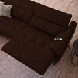 ECKSOFA in Echtleder Braun  165/313 cm  - Schwarz/Braun, Design, Leder/Metall (165/313cm) - Emilio Belluti