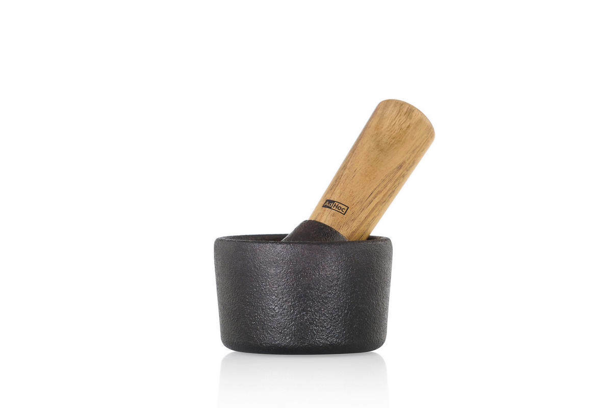 MÖRSERSET CAMO  - Schwarz/Akaziefarben, Basics, Holz/Metall (8/5cm) - AdHoc