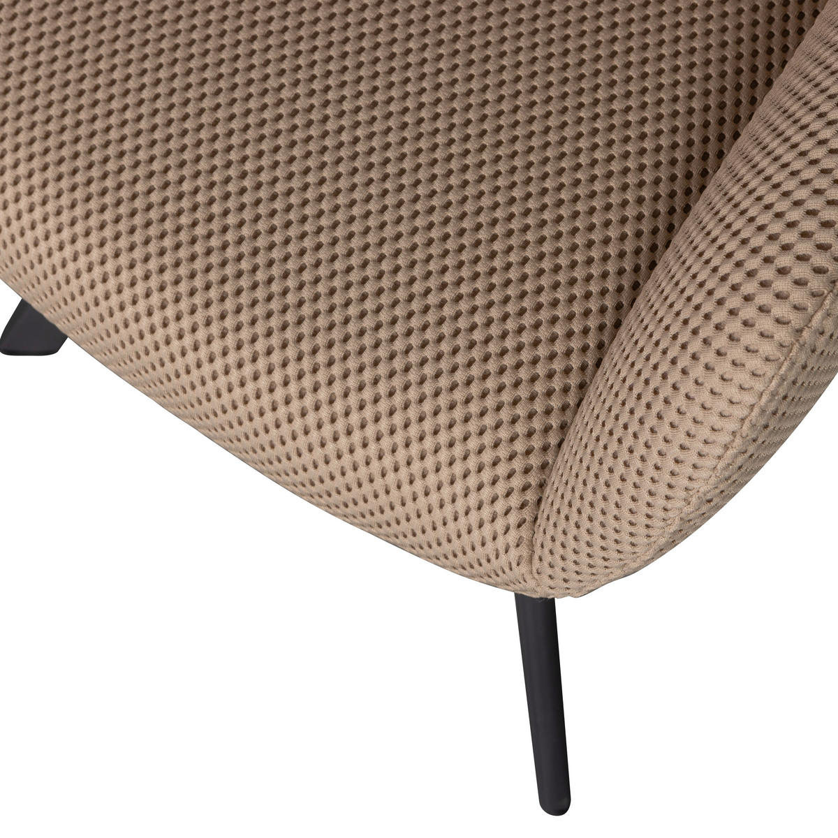 ARMLEHNSTUHL  in Netzbespannung  - Schwarz/Naturfarben, Design, Textil/Metall (58/79/58cm) - Livetastic