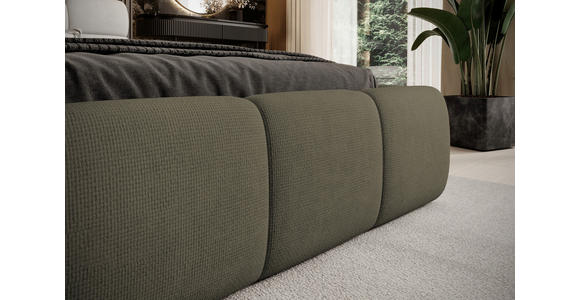 POLSTERBETT Olivgrün 180/200 cm  - Schwarz/Olivgrün, Design, Kunststoff/Textil (180/200cm) - Esposa