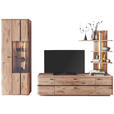 WOHNWAND  in Anthrazit, Eichefarben  285/208/50 cm  - Eichefarben/Anthrazit, KONVENTIONELL, Glas/Holzwerkstoff (285/208/50cm) - Cantus