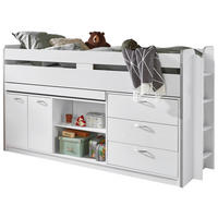 SREDNJE VISOKI KREVET  bijela   - bijela, Moderno, drvni materijal (90/200cm) - Livetastic