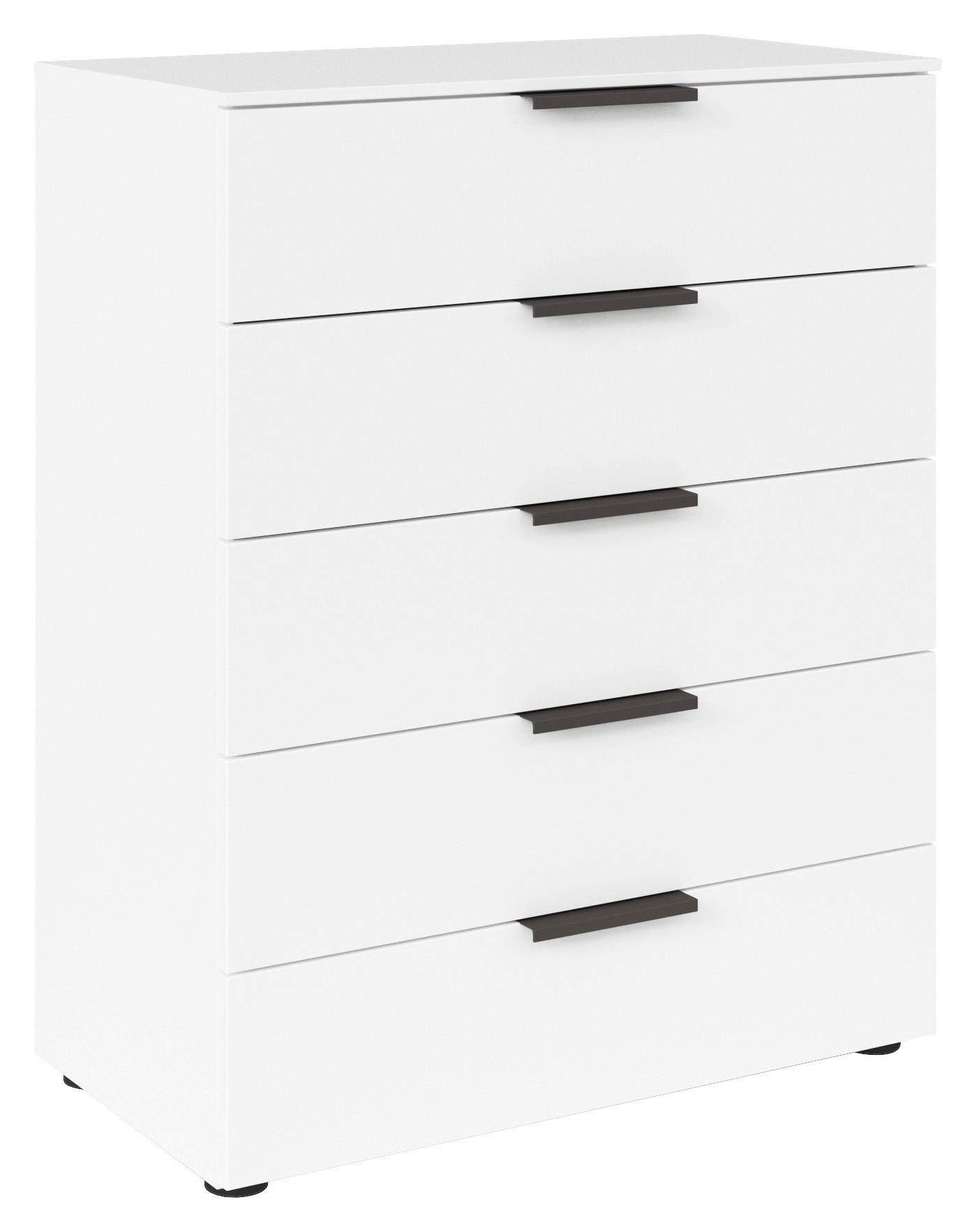 Rauch Möbel Kommode Graphit, Weiß 80x100x42 cm