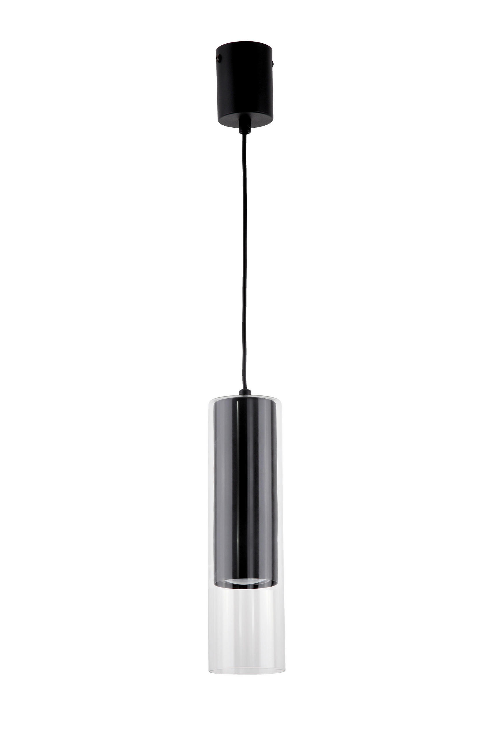 HÄNGELEUCHTE  - Schwarz, Basics, Glas (150/7/7cm)