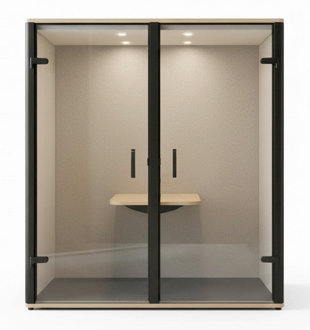 MEETINGBOX   - Schwarz, MODERN, Glas/Holzwerkstoff (190,9/215,5/99,4cm) - Bosse
