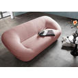 2-SITZER-SOFA in Flachgewebe Rosa  - Schwarz/Rosa, KONVENTIONELL, Kunststoff/Textil (223/79/94cm) - Carryhome