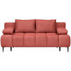 BÄDDSOFFA i jacquard korall  - svart/korall, Modern, metall/textil (204/90/95cm) - MID.YOU