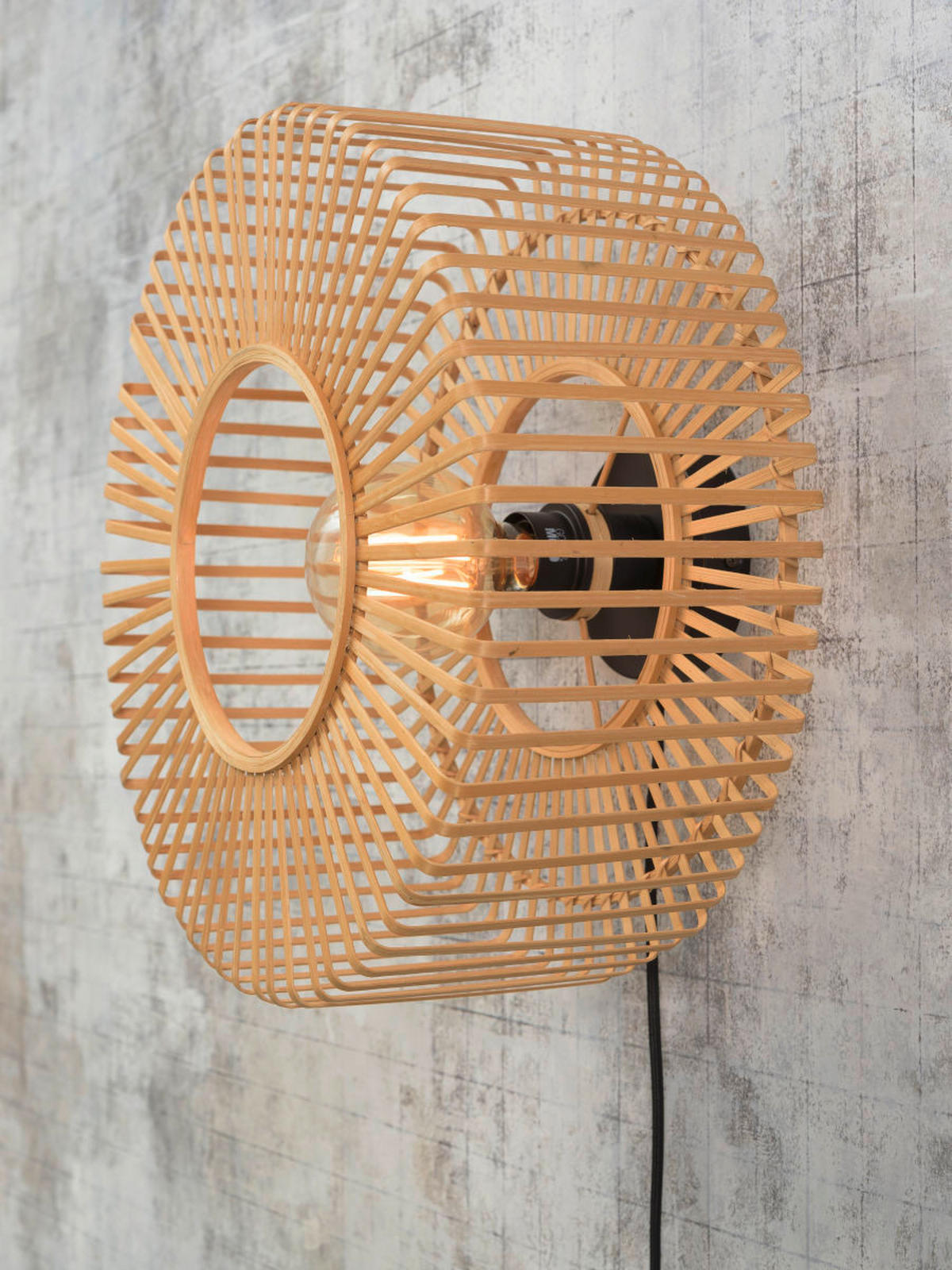 VÄGGLAMPA 20/40 cm   - naturfärgad, Trend, trä (20/40cm) - Good & Mojo