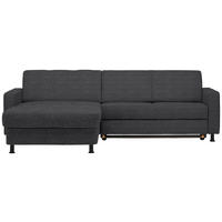 ECKSOFA in Webstoff Dunkelgrau  - Dunkelgrau/Schwarz, Design, Kunststoff/Textil (165/257cm) - Xora
