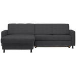 ECKSOFA in Webstoff Dunkelgrau  - Dunkelgrau/Schwarz, Design, Kunststoff/Textil (165/257cm) - Xora