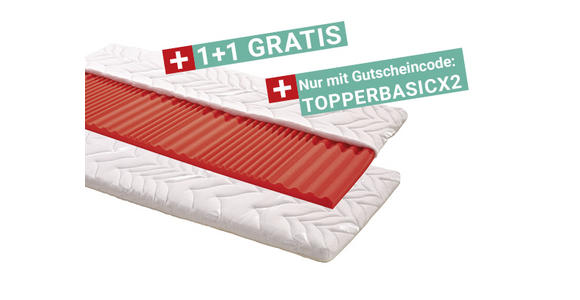Topper Basic 90x200cm H2 - Weiß, KONVENTIONELL, Textil (90/200cm) - Primatex