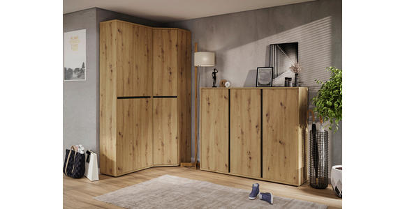 ECKSCHRANK 60/210/60 cm  - Eiche Artisan, KONVENTIONELL, Holzwerkstoff (60/210/60cm) - Xora