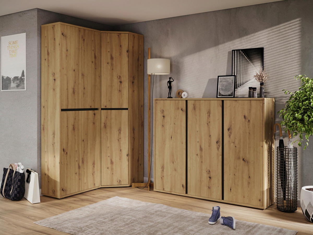 HÖRNSKÅP 60/210/60 cm  - ek Artisan, Klassisk, trämaterial (60/210/60cm) - Xora