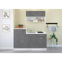 MAJHNA KUHINJA - siva/bela, Design, umetna masa/leseni material (160cm) - P & B