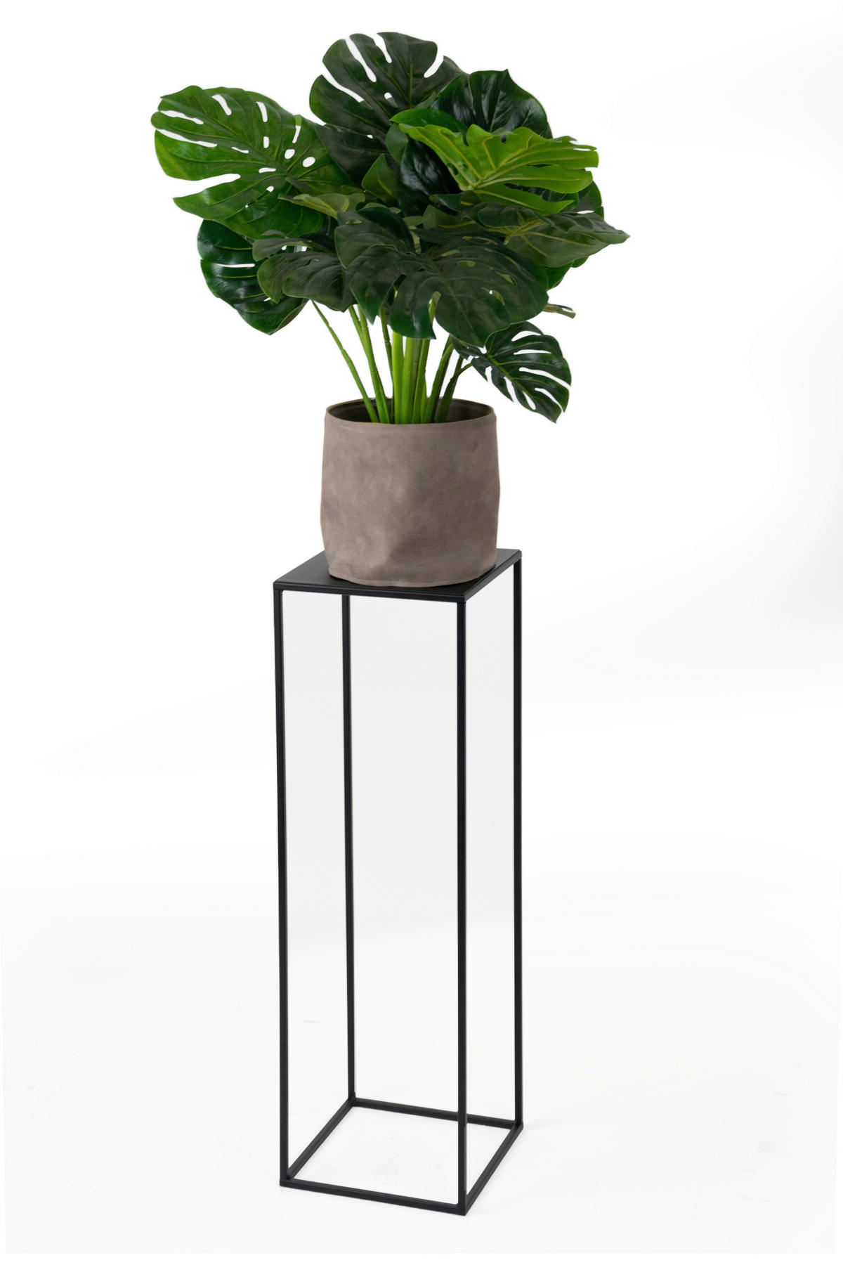 BLUMENSTÄNDER in Metall  - Schwarz, Basics, Metall (25/77/25cm)