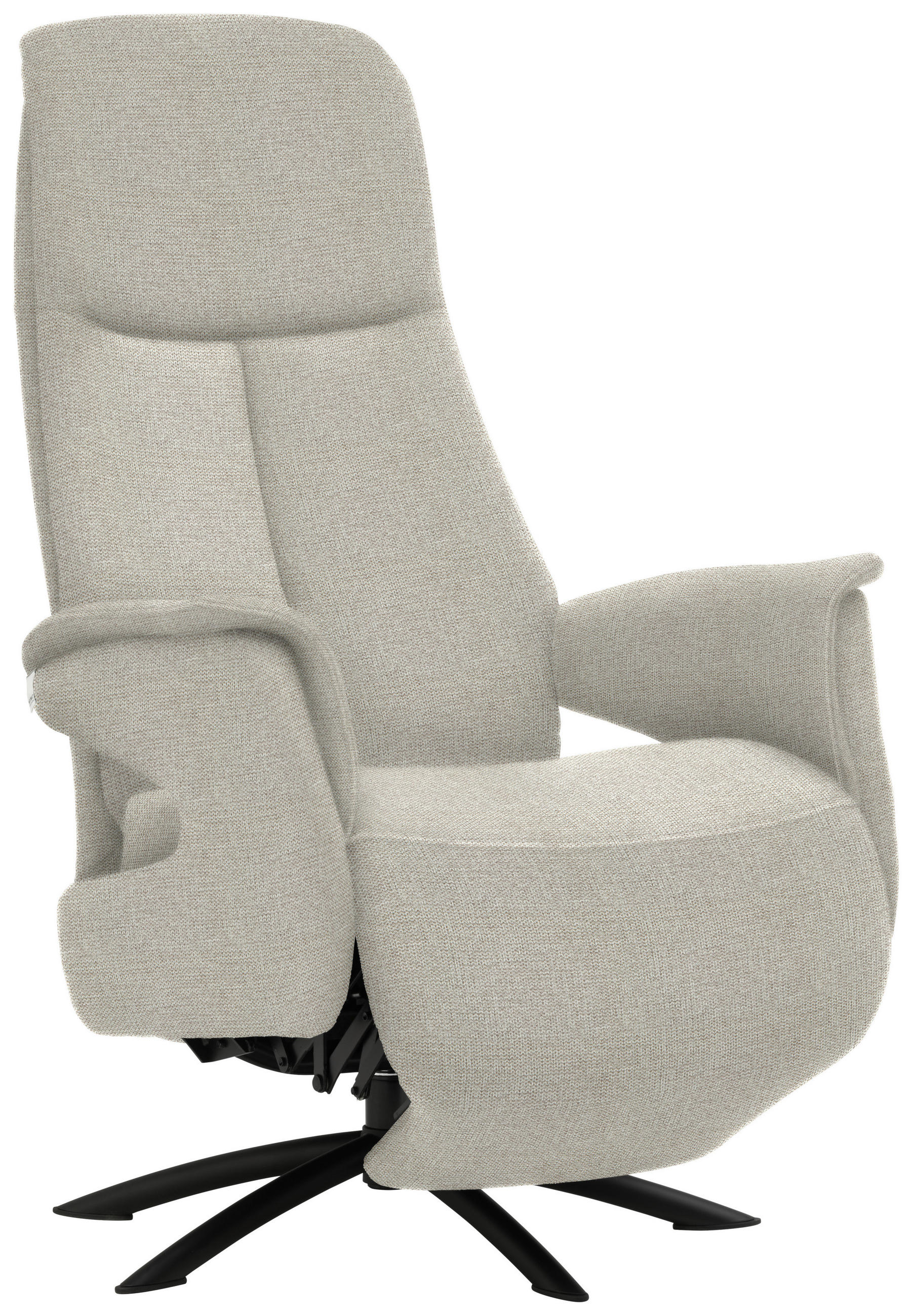 RELAXSESSEL in Textil Beige  - Beige/Schwarz, Design, Textil/Metall (73/108/86cm) - Welnova
