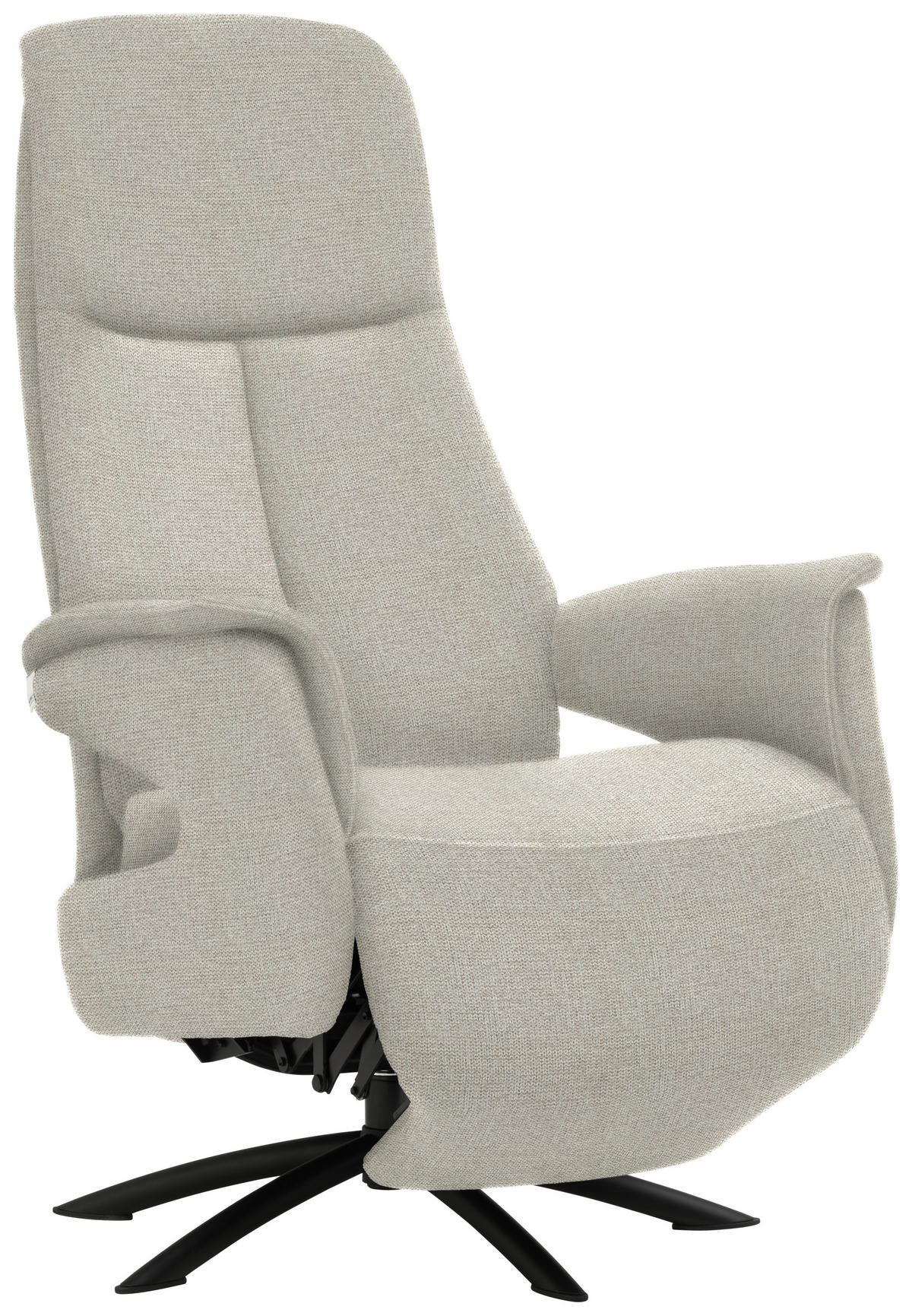 RELAXSESSEL in Textil Beige  - Beige/Schwarz, Design, Textil/Metall (73/108/86cm) - Welnova