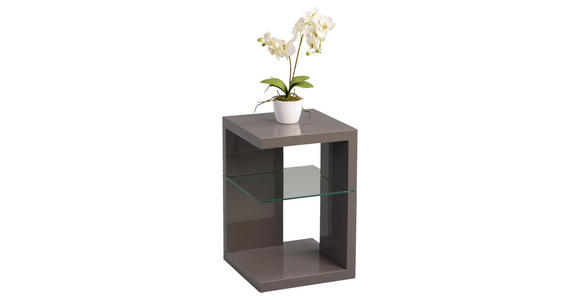 BEISTELLTISCH quadratisch Anthrazit  - Anthrazit, Design, Glas/Holzwerkstoff (40/40/60cm) - Xora