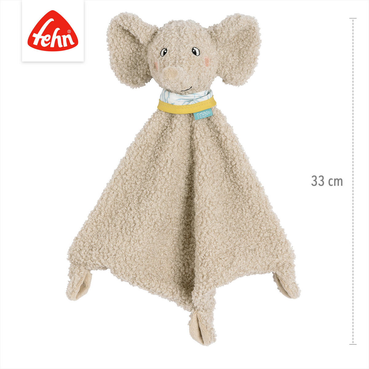 SCHMUSETUCH - Hellgrau, Basics, Textil (33,5/32/13cm) - Fehn