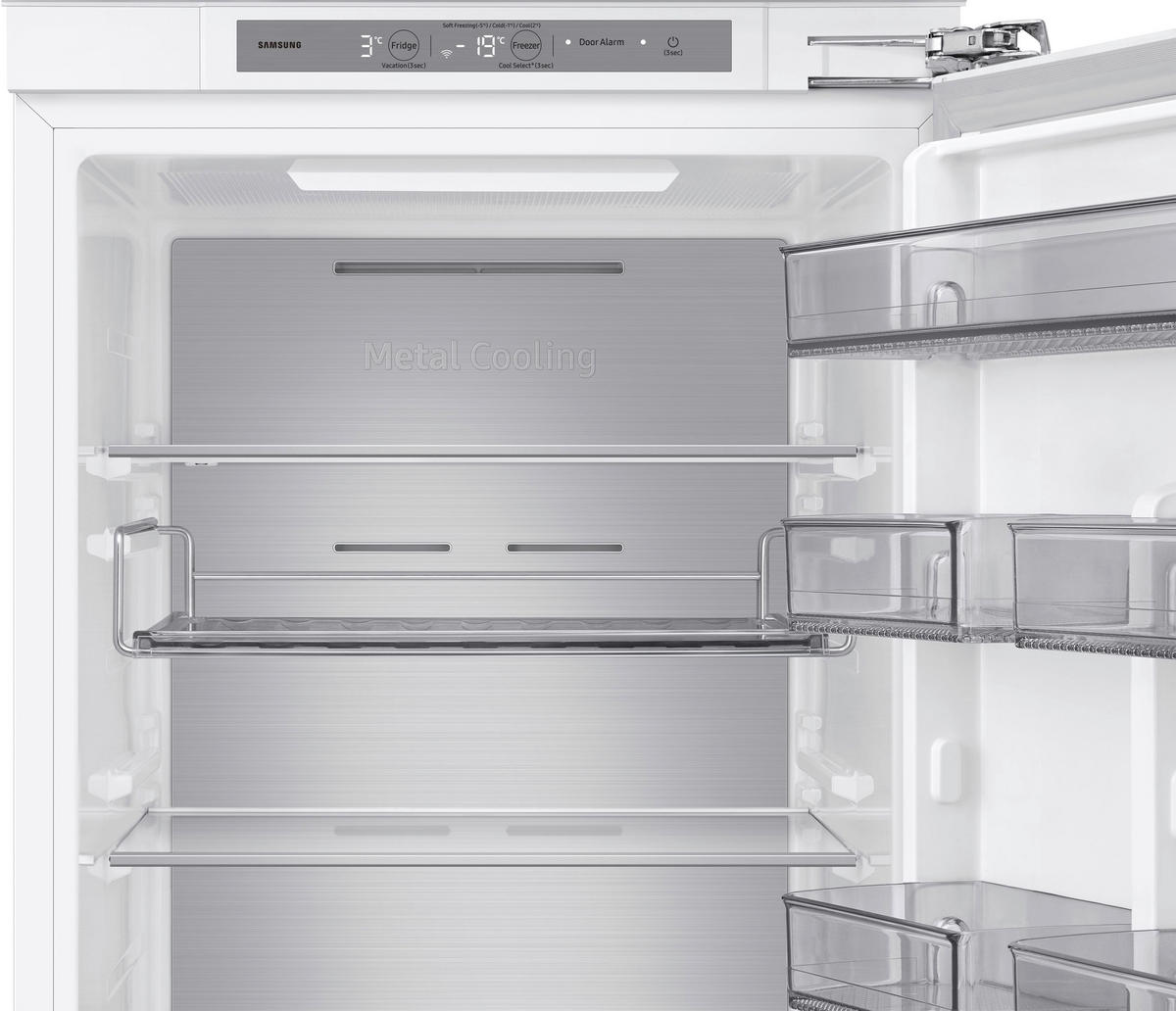 KÜHL-GEFRIER-KOMBINATION 54,0/177,5/55,0 cm BRB80F26ADF0EF  - Weiß, Basics, Glas/Kunststoff (54,0/177,5/55,0cm) - Samsung